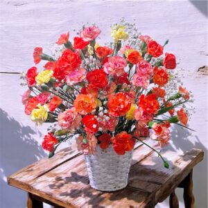 Mesmerizing Carnations Basket Arrangement